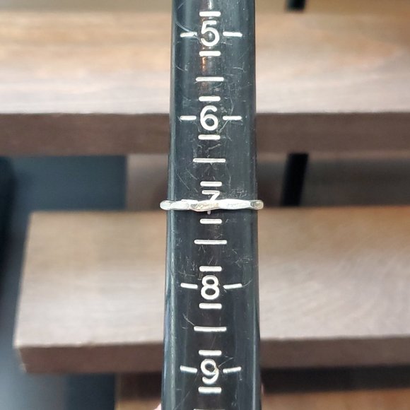 Size 7 Sterling Silver Cool Handmade Hammered Heart Ring - Picture 4 of 6